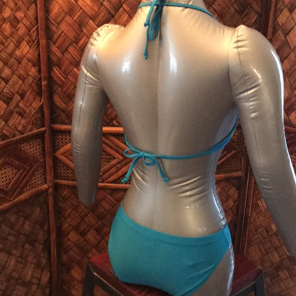 Bolang teal bikini with sarong netting. NWT - Picture 3 of 4
